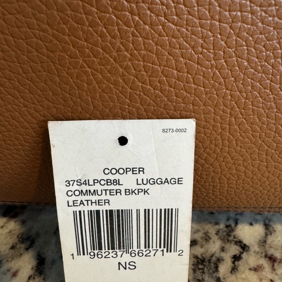 Michael Kors Tan Leather Men's Backpack - Picture 2 of 7